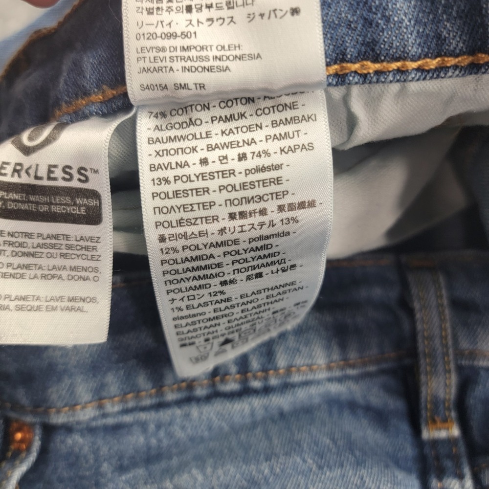 Levis Jeans Mens 38x32 Regular Fit Straight Leg Light Wash Blue 505 500 Series - Picture 9 of 11